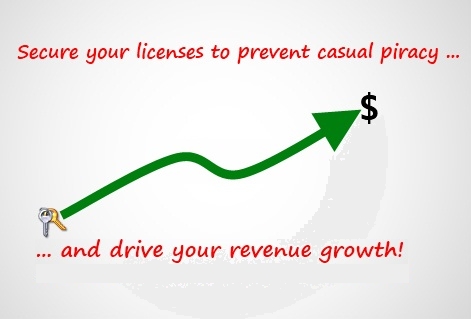 Secure your licenses to prevent casual piracy and drive revenue growth!
